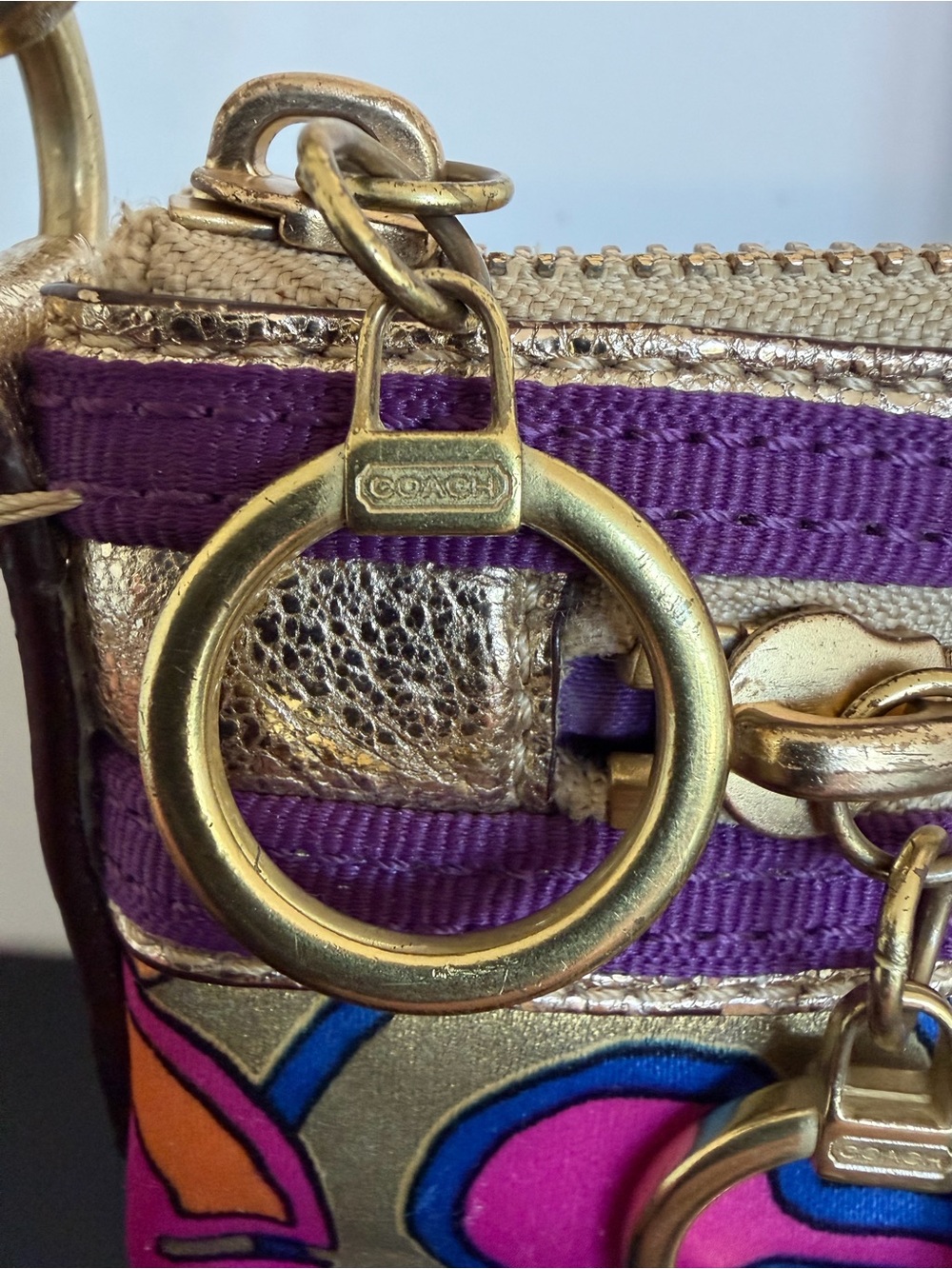 Coach Poppy Multicolor Graffiti Pop C Shoulder Crossbody Bag Y2K - Picture 7 of 14